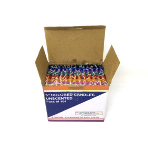 Shreyshti Chime Candles 5" Assorted pack of 104 for spell, birthday, wiccan, pagan, rituals, reiki purposes