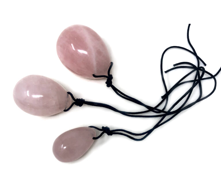 Shreyshti Sacred Eggs with thread Rose Quartz (Set of 3)