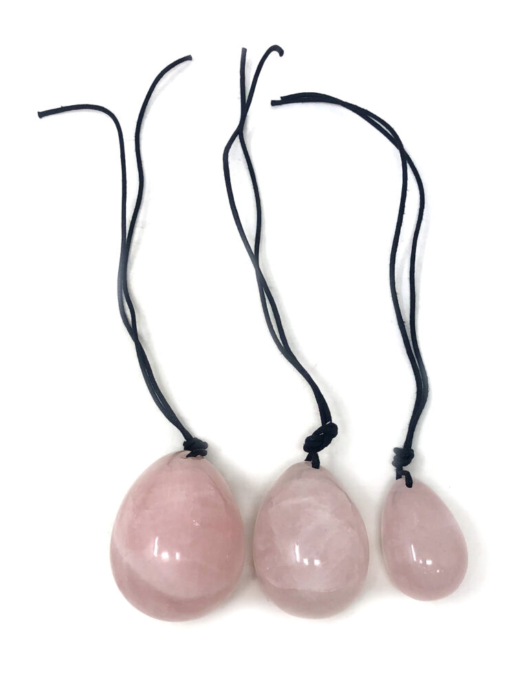 Shreyshti Sacred Eggs with thread Rose Quartz (Set of 3) - Image 2