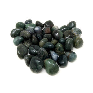 Shreyshti Tumbled Stones / Pebbles Moss Agate approx. 3/4"-1.5" size 1 pound pack.