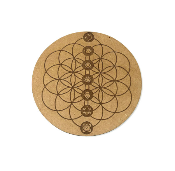 Shreyshti Wooden Grid 7 Chakra approx 10"