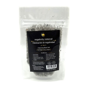 Shreyshti Cleansing Ritual Salt Negativity Removal, 50g stand able pouch, a combination of salts, fragrances and herbs for space clearing and cleansing, anoint candles and cleansing tools or crystals