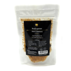 Shreyshti Cleansing Ritual Salt Road Opener, 50g stand able pouch, a combination of salts, fragrances and herbs for space clearing and cleansing, anoint candles and cleansing tools or crystals