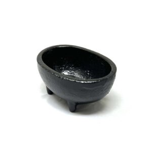 Shreyshti Cast Iron Cauldron Burner, Oval approx. 3"x2" for charcoal, cones etc.