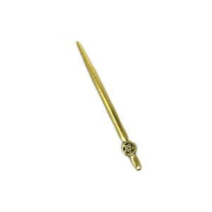 Shreyshti Aluminum Sword  / Ceremonial Blade Pentacle Golden approx. 5.5"