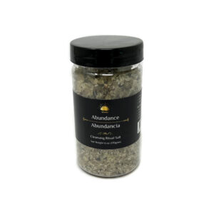Shreyshti Cleansing Ritual Salt Abundance, 6oz/170g , a combination of salts, fragrances and herbs for space clearing and cleansing, anoint candles and cleansing tools or crystals