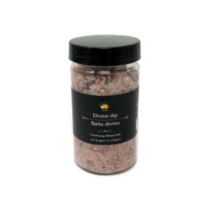 Shreyshti Cleansing Ritual Salt Divine Dip, 6oz/170g , a combination of salts, fragrances and herbs for space clearing and cleansing, anoint candles and cleansing tools or crystals