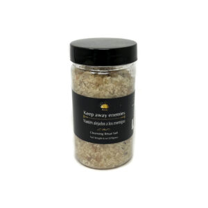 Shreyshti Cleansing Ritual Salt Keep Away Enemies , 6oz/170g , a combination of salts, fragrances and herbs for space clearing and cleansing, anoint candles and cleansing tools or crystals
