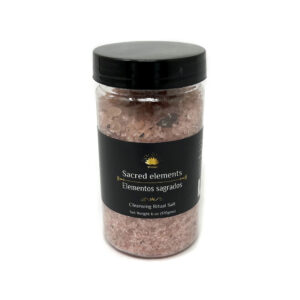 Shreyshti Cleansing Ritual Salt Sacred Elements , 6oz/170g , a combination of salts, fragrances and herbs for space clearing and cleansing, anoint candles and cleansing tools or crystals