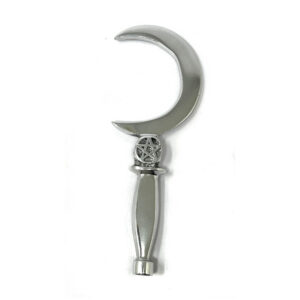 Shreyshti Aluminum Boline  / Sickle / Ceremonial Blade Pentacle  approx. 8"