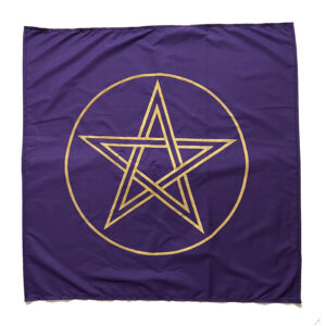 Shreyshti Altar Tarot Cloth Satin Pentacle approx. 27" for wiccan, pagan, rituals, reiki, religious purpose