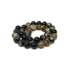 Shreyshti Beads Black Sulemani approx. 12mm approx. 32 beads in a string 12mm