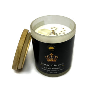 Shreyshti Crystal Glass Candles Crown of Success Scented approx. 5.29 oz (150 gm) for spell, wiccan, pagan, rituals, reiki, religious purposes