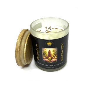 Shreyshti Crystal Glass Candles Divination Scented approx. 5.29 oz (150 gm) for spell, wiccan, pagan, rituals, reiki, religious purposes