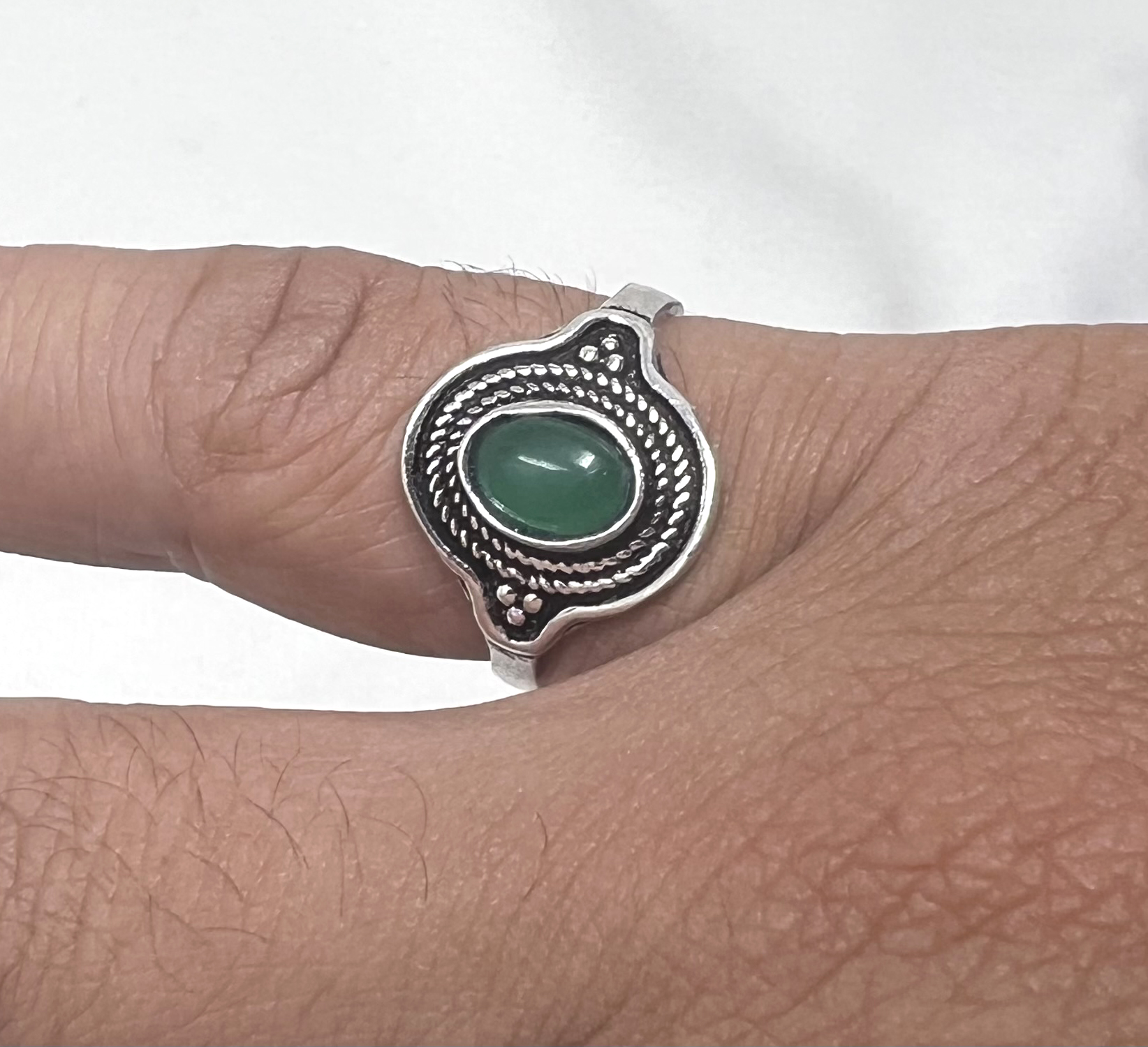 Shreyshti Ring Green Aventurine adjustable - Image 2