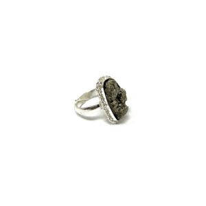 Shreyshti Ring Pyrite Cluster adjustable