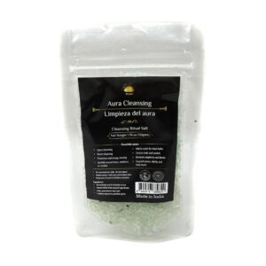 Shreyshti Cleansing Ritual Salt Aura Cleansing, 50g stand able pouch, a combination of salts, fragrances and herbs for space clearing and cleansing, anoint candles and cleansing tools or crystals