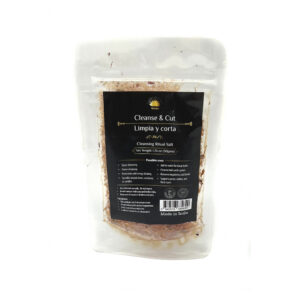 Shreyshti Cleansing Ritual Salt Cleanse & Cut, 50g stand able pouch, a combination of salts, fragrances and herbs for space clearing and cleansing, anoint candles and cleansing tools or crystals