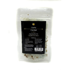 Shreyshti Cleansing Ritual Salt Clarity, 50g stand able pouch, a combination of salts, fragrances and herbs for space clearing and cleansing, anoint candles and cleansing tools or crystals