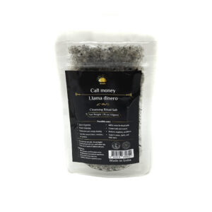 Shreyshti Cleansing Ritual Salt Call Money, 50g stand able pouch, a combination of salts, fragrances and herbs for space clearing and cleansing, anoint candles and cleansing tools or crystals