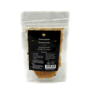 Shreyshti Cleansing Ritual Salt Domination, 50g stand able pouch, a combination of salts, fragrances and herbs for space clearing and cleansing, anoint candles and cleansing tools or crystals