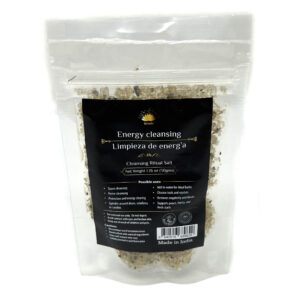 Shreyshti Cleansing Ritual Salt Energy Cleansing, 50g stand able pouch, a combination of salts, fragrances and herbs for space clearing and cleansing, anoint candles and cleansing tools or crystals
